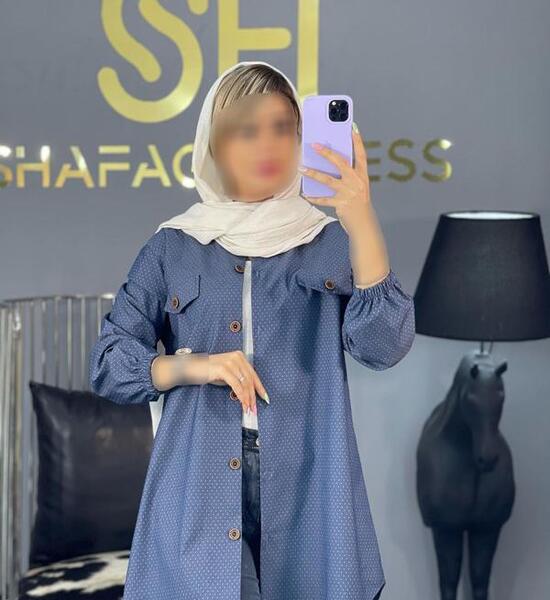 عکس مدل مانتو لی طرح دار کوتاه