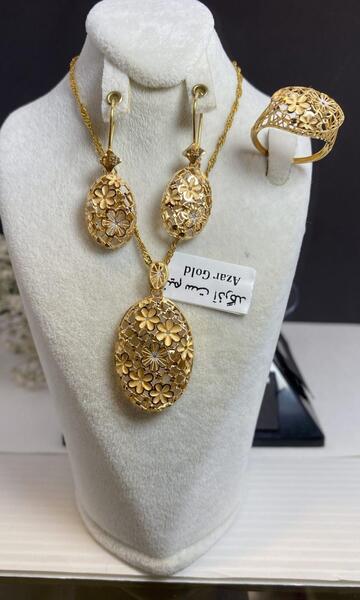 عکس نيم ست سرویس طلا بچه گانه دخترانه