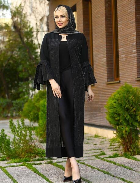 عکس مدل مانتو مجلسی مشکی