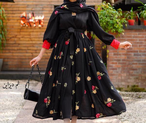 عکس مدل مانتو مشکی جدید ساده