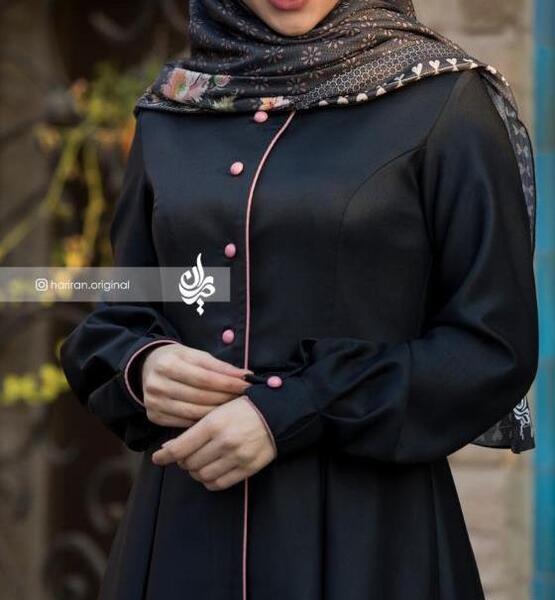 عکس مدل مانتو مشکی جدید ساده کوتاه
