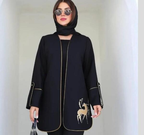 عکس مدل مانتو مشکی جدید اینستا کوتاه