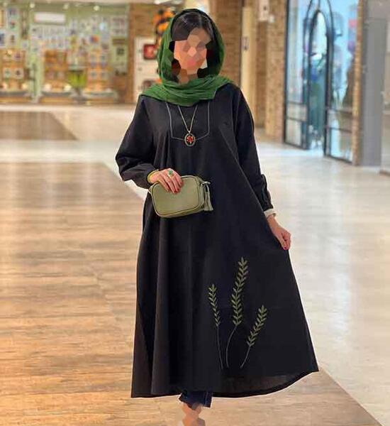عکس مدل مانتو مشکی جدید ساده بلند