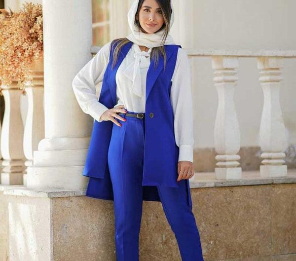 عکس ست مانتو شلوار دخترانه شیک