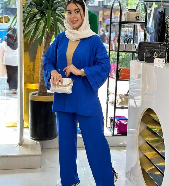 عکس ست مانتو شلوار دخترانه شیک