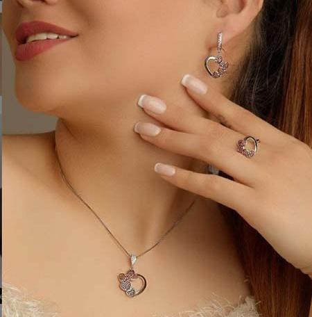 عکس نیم ست نقره دخترانه شیک