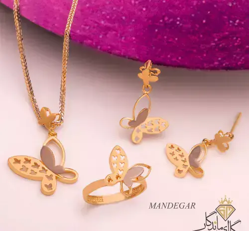 عکس نیم ست طلای دخترانه شیک