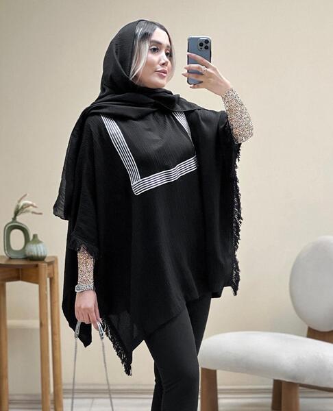 عکس مدل مانتو پانچ جدید کوتاه