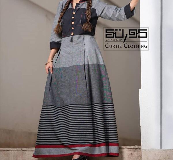 عکس مدل مانتو جدید سنتی حاشیه دار
