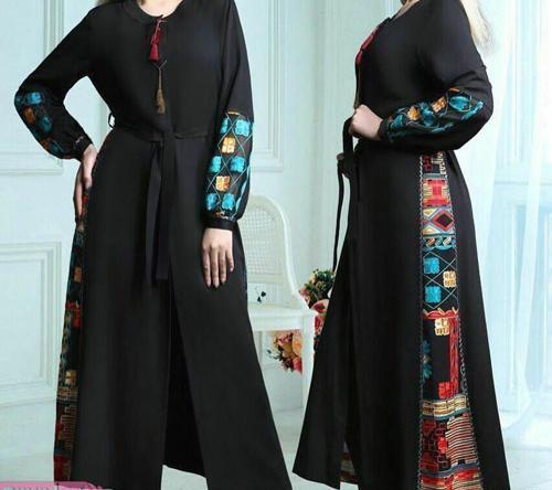 عکس مدل مانتو مشکی حاشیه دار جدید