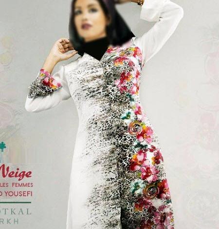 عکس مدل مانتو مجلسی حاشیه دار جدید