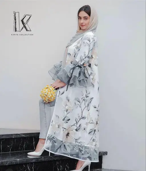 عکس مدل مانتو با پارچه حاشیه دار جدید