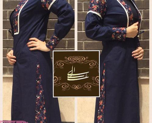 عکس مدل مانتو با پارچه حاشیه دار جدید