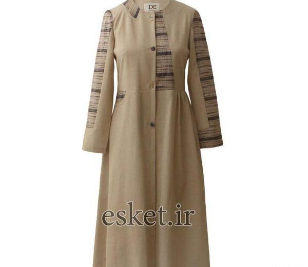 عکس مدل مانتو جدید دکمه دار کوتاه