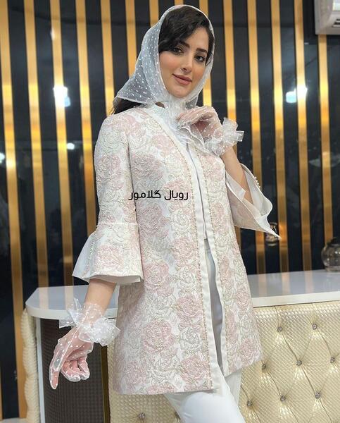 عکس مدل مانتو جدید دو رنگ مجلسی