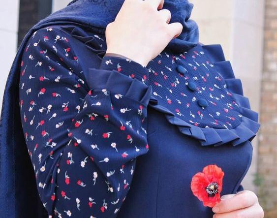 عکس مدل جدید مانتو با دو رنگ پارچه