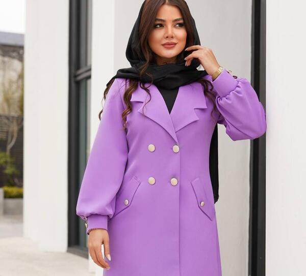 عکس مدل مانتو کتی دو رنگ جدید