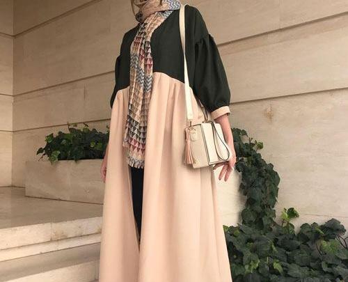 عکس مدل مانتو بلند کرمی جدید