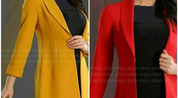 عکس مدل مانتو کتی زرد جدید