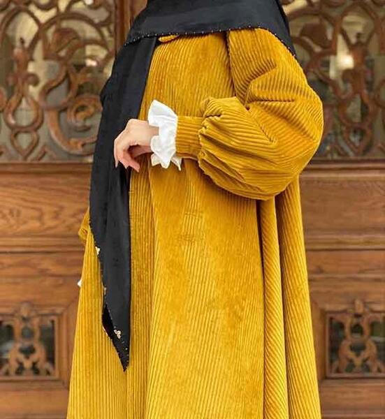 عکس مدل مانتو کتی زرد جدید
