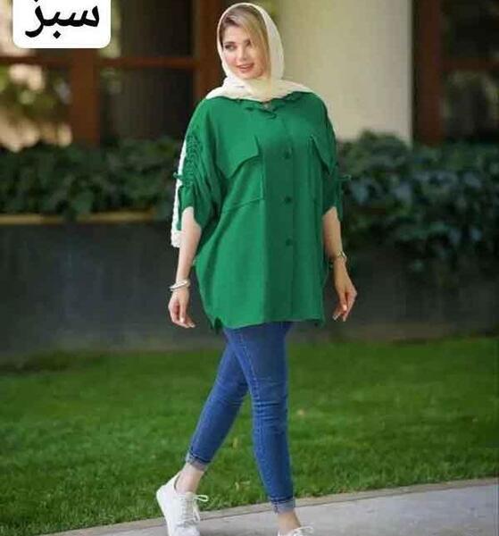 عکس مدل مانتو دخترانه با پارچه ابروبادی کوتاه