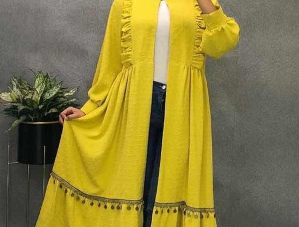 عکس مدل مانتو دخترانه نوجوان با پارچه ابروبادی