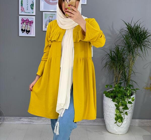 عکس مدل مانتو دخترانه عروسکی با پارچه ابروبادی