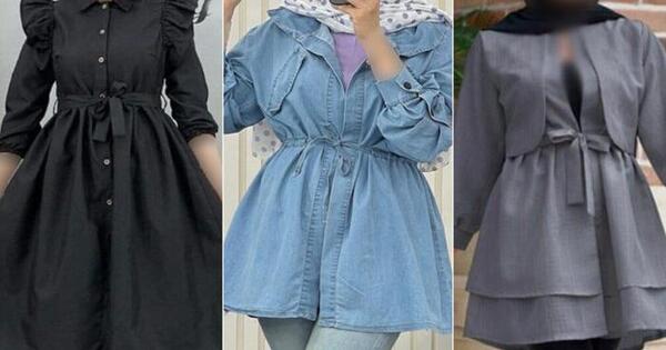 عکس مدل مانتو دخترانه عروسکی با پارچه ابروبادی