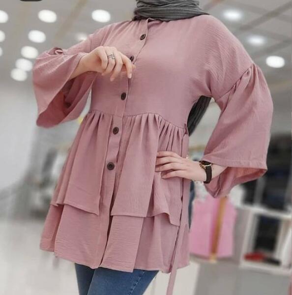 عکس مدل مانتو دخترانه عروسکی با پارچه ابروبادی