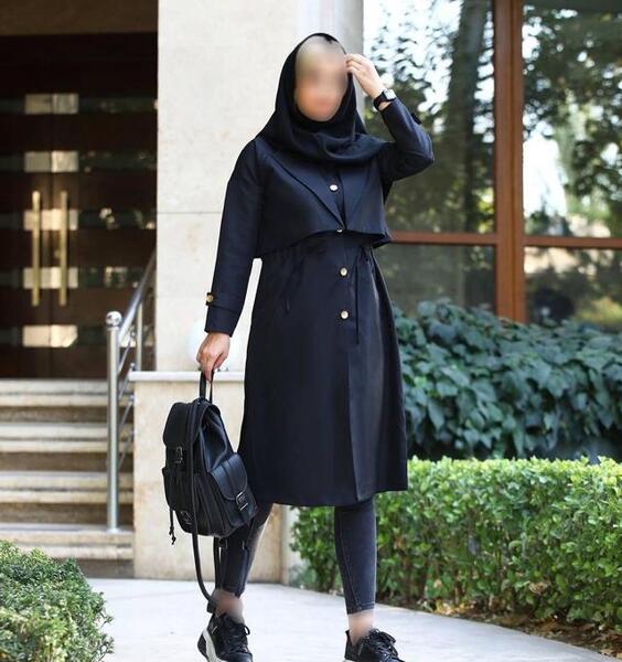 عکس مدل مانتو دکمه دار اسپرت دخترانه