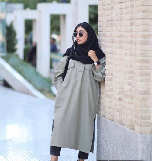 عکس مدل مانتو بلند دخترانه دانشجویی