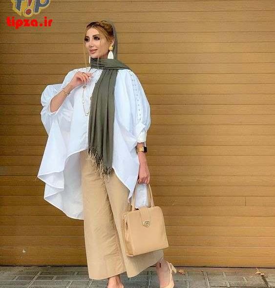عکس مدل مانتو دخترانه با شلوار بگ
