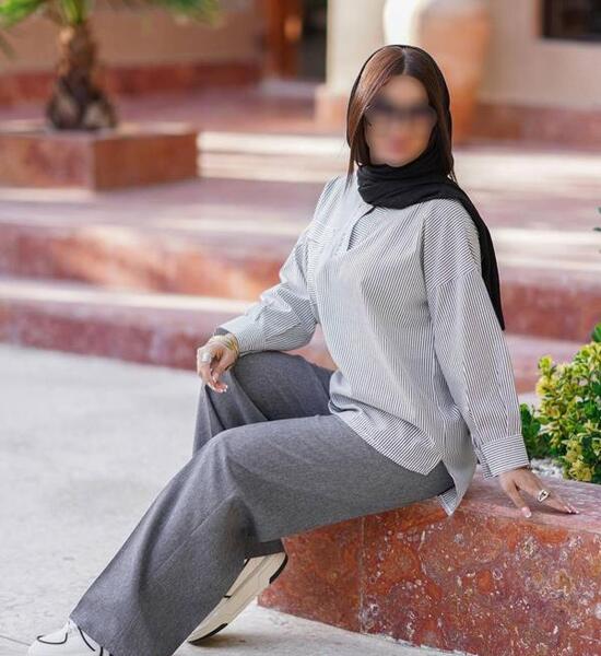 عکس مدل مانتو دخترانه با شلوار بگ