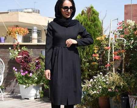 عکس دخترانه مدل مانتو مشکی ساده و شیک