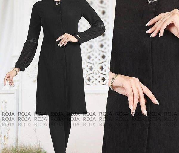 عکس دخترانه مدل مانتو مشکی ساده و شیک