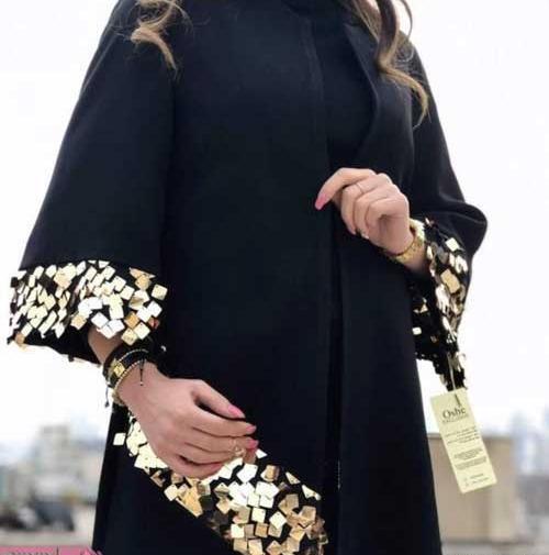 عکس اینستاگرام دخترانه مدل مانتو مشکی ساده و شیک