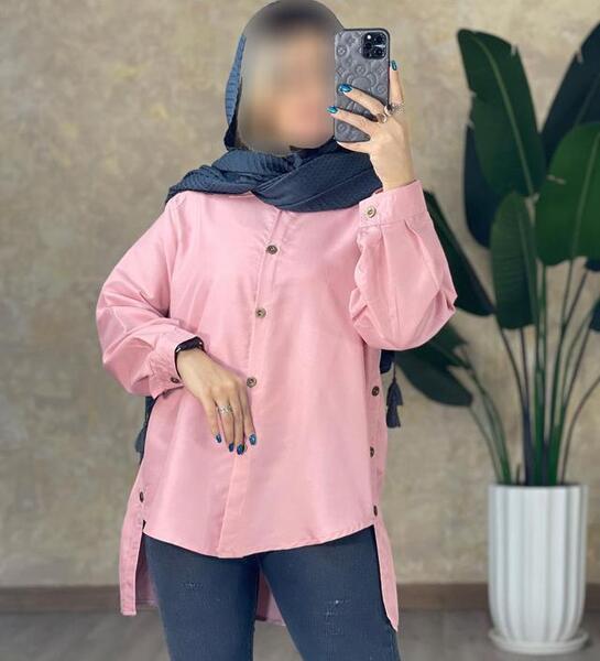 عکس مدل مانتو دخترانه رنگ گلبهی