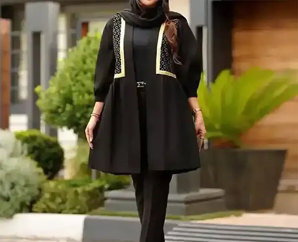 عکس مدل مانتو دخترانه مشکی برای محرم