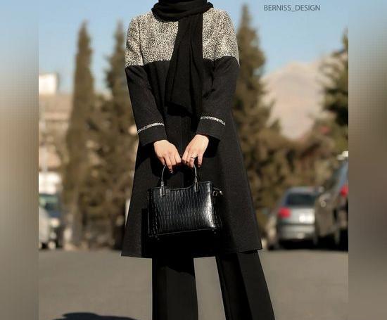 عکس مدل مانتو دخترانه مشکی برای محرم