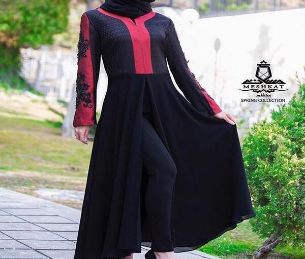 عکس مدل مانتو بلند مجلسی دخترانه جدید