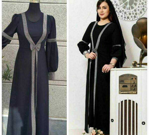 عکس مدل مانتو دخترانه مشکی مجلسی