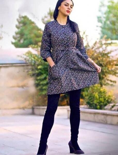 عکس مدل مانتو نخی گلدار دخترانه