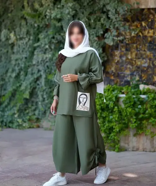 عکس مدل مانتو شلوار گشاد دخترانه