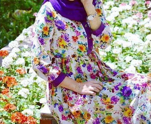 عکس مدل مانتو نخی گلدار تابستانه دخترانه