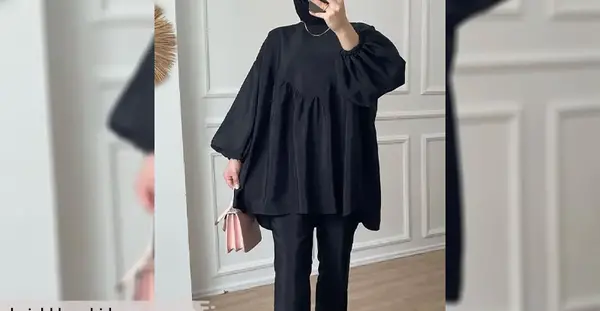 عکس مدل مانتو دخترانه کوتاه مشکی برای محرم