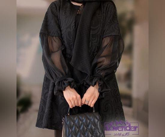 عکس مدل مانتو دخترانه کوتاه مشکی برای محرم