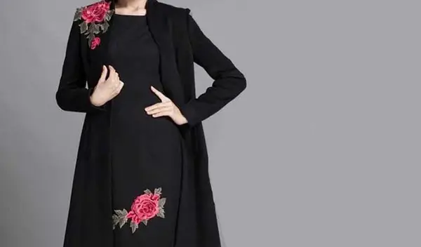 عکس مدل مانتو دخترانه کوتاه مشکی برای محرم