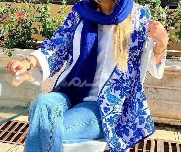 عکس مدل مانتو ژاکارد دخترانه کوتاه