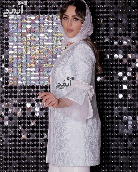 عکس مدل مانتو ژاکارد دخترانه کوتاه