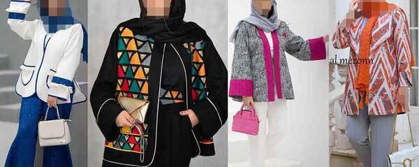 عکس مدل مانتو ژاکارد دخترانه کوتاه